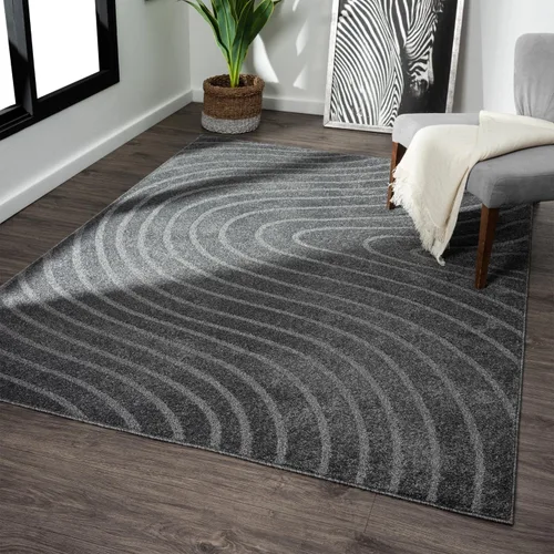 Vista 17 de LUXE WEAVERS Alfombra moderna geométrica ondulada antracita 2x3