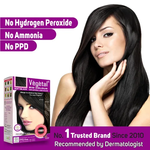 Vista 4 de Vegetal Bio - Tinte para el cabello, color negro suave, 5.29 oz