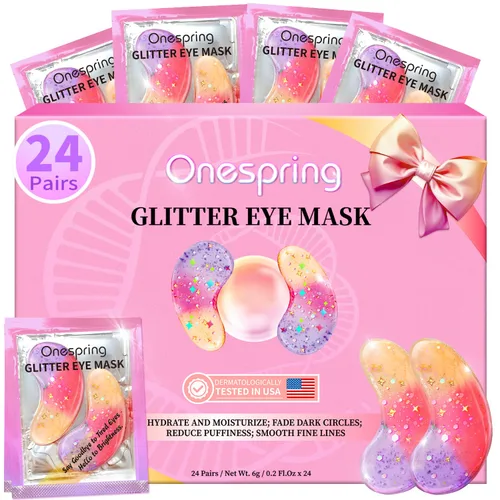 Vista 18 de Onespring Almohadillas de gel para ojos (24 pares) – Parches debajo de los ojos para ojos hinchados, arrugas, ojeras, geles de colágeno natural