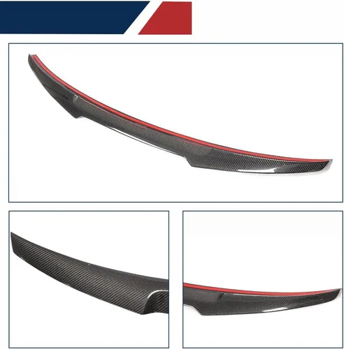 Vista 6 de Alerón de maletero de fibra de carbono compatible con Audi A5 S5 RS5 2018-2025 4 puertas B9 trasero alerón de labio alerón de alerón de labio Kit
