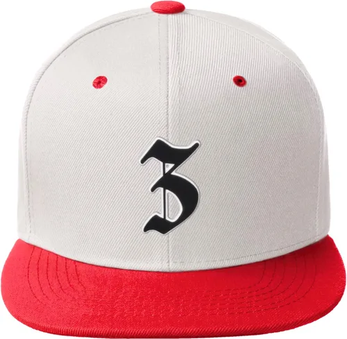Vista 1435 de Daxton Gorra clásica con visera de billete plano con letras del alfabeto inglés antiguo de la A a la Z