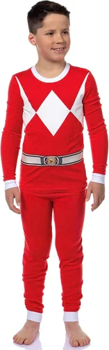 Vista 2 de INTIMO Power Rangers - Conjunto de pijama para niño, diseño clásico de Red Ranger