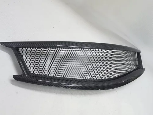 Vista 4 de Rejilla de malla frontal de fibra de carbono real para Infiniti G37 Sedan 2010-2014 de 4 puertas