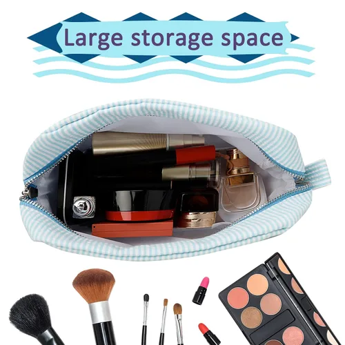 Vista 3 de Bolsa de maquillaje GFU para mujeres, linda bolsa de cosméticos, bolsa ligera de aseo y maquillaje, gran bolsa organizadora de almacenamiento