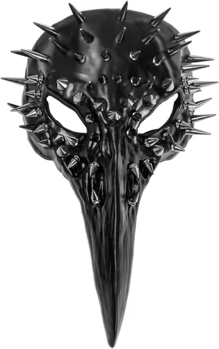Vista 14 de Scary Creepy Crow Raven Halloween Cosplay Masquerade Party Face Mask Horror Devil Raven Face Eye Mask
