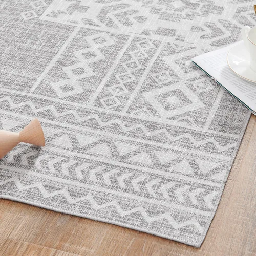 Vista 7 de jinchan Alfombra vintage de pasillo de 3 x 8 pies, ultrafina, lavable, bohemia, geométrica, antideslizante, no desprende pelusa, para dormitorio