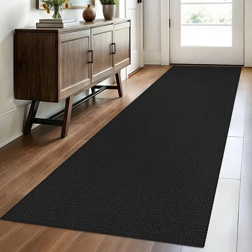 Vista 78 de EARTHALL Alfombra tejida de 2 x 3 pies, lavable para entrada, alfombra trenzada antideslizante, alfombra para puerta interior y exterior, alfombra