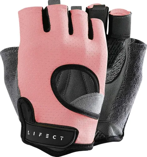 Vista 8 de LIFECT Freedom - Guantes de entrenamiento para levantamiento de pesas que cubre los nudillos, guantes cortos sin dedos con dorso curvo abierto
