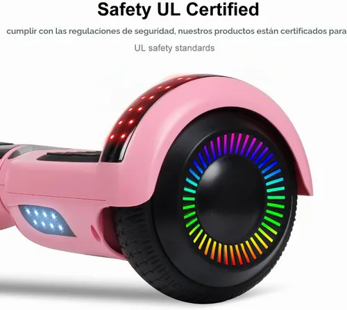 Vista 5 de Flying-ANT Hoverboard de 6.5 pulgadas, autoequilibrante, con Bluetooth y luces LED intermitentes, aeropatín para niños y adolescentes