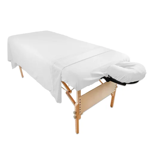 Vista 10 de Body Linen - Juego de sábanas de microfibra para masaje Tranquility, juego de sábanas de microfibra ligeras y duraderas, resistentes a las manchas