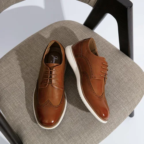 Vista 3 de Jousen Zapatos de vestir para hombre Brogue Formal con cordones Oxfords