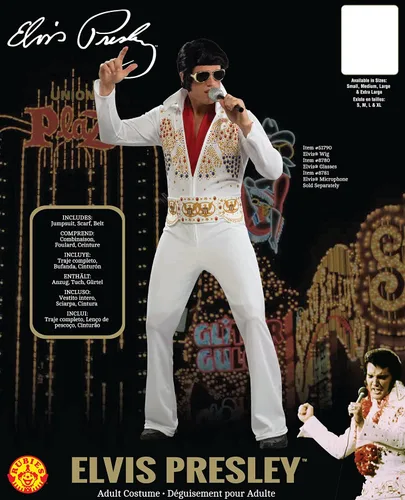Vista 5 de Rubies Costumes Disfraz de Elvis para adultos, hombre