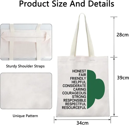 Vista 5 de POFULL Troop Leader Gift Troop Life Tote Bag Power Gift (Sco Life Tote bag)
