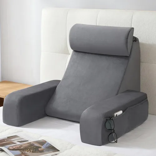 Vista 12 de ENITYA Almohada de lectura de 19 pulgadas para cama con soporte firme