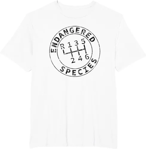 Vista 27 de Endangered Species Stick Shift Manual Transmission Drivers T-Shirt Baby Blue