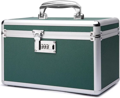 Vista 11 de Caja de medicamentos con cerradura con estuche de almacenamiento portátil, 10.2 x 6.8 x 6.8 pulgadas, organizador de bloqueo de medicamentos a