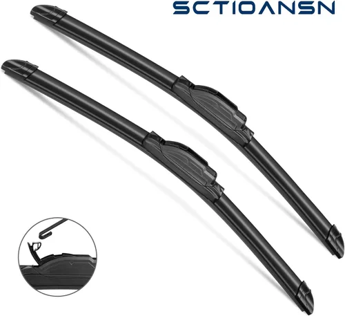 Vista 2 de 3 limpiaparabrisas para Jeep Wangler 2007-2017, Jeep Wrangler JK 2008-2018, equipo original de alta calidad para todo tipo de clima, 15 pulgadas, 15