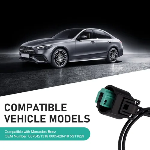 Vista 6 de 2 piezas de sensor de temperatura del aire ambiente exterior y kit de enchufe, conector de sensor de temperatura ambiente directo de importación
