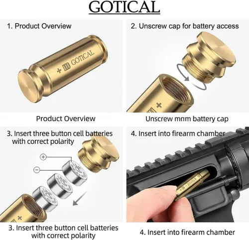 Vista 6 de 360 Tactical 300BLK Blackout Boresight con láser rojo 300BLK 0.300x1.378 in Boresight con láser rojo 300 blk 300 Blackout BLK 0.300x1.378 in Bore