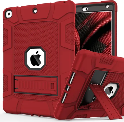 Vista 44 de Funda para iPad de 7ª/8ª generación, funda para iPad 10.2, híbrida, resistente, a prueba de golpes, funda de protección contra caídas construida