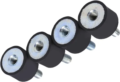 Vista 2 de Aislador antivibración M8 M6, soportes mecánicos de amortiguación de vibraciones, soportes de goma M6, amortiguador de choque, 4 piezas de goma