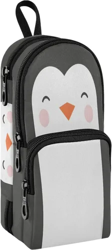 Vista 8 de Estuche para lápices de surf de dinosaurio verde de gran capacidad, con compartimento, organizador de papelería con forma de mochila escolar para G10