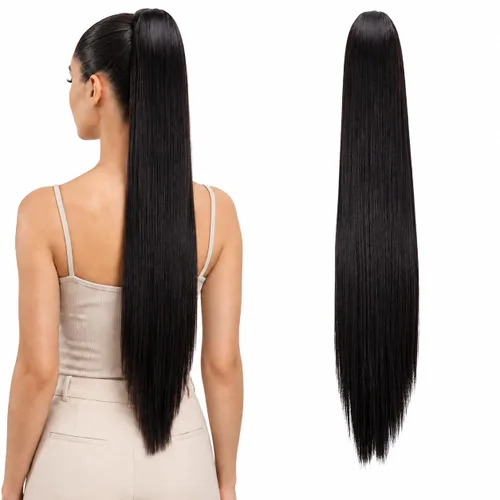 Vista 11 de PRETTYSHOP - Extensión de pelo largo y liso, resistente al calor