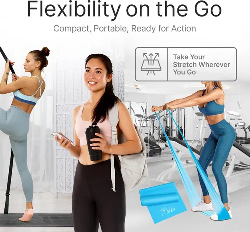 Vista 6 de Leg Stretcher Strap with Door Anchor and Resistance Band, Splits Trainer Home Flexibility Trainer for Splits, Ballet, Dance, Cheer, Yoga