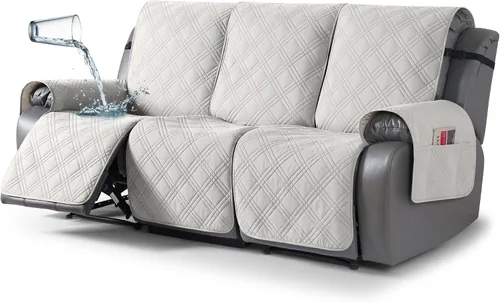 Vista 36 de TAOCOCO Fundas para Sillón de Dos Plazas Reclinable 100% Impermeables, Fundas Divididas para Loveseat Reclinable, Funda Antideslizante para Sofá