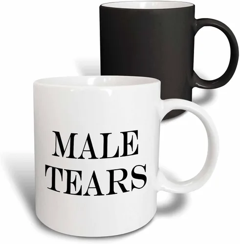 Vista 12 de 3dRose Male Tears - Taza de dos tonos, 1 unidad (paquete de 1), color negro