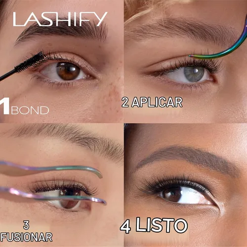 Vista 5 de Lashify Curl - Extensiones de pestañas Gossamer DIY de 0.394 pulgadas, color negro, pestañas postizas fáciles para un aspecto natural