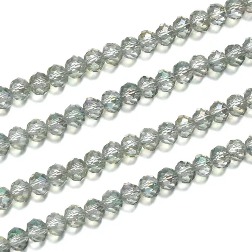Vista 15 de 500 piezas de cuentas de cristal checo facetadas rondelle de 4 mm, pequeñas y diminutas, espaciadoras a granel, color amatista púrpura para hacer
