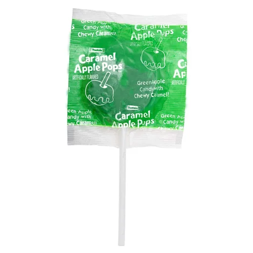 Vista 2 de Tootsie Roll Paletas de manzana caramelo, bolsa de 24 onzas