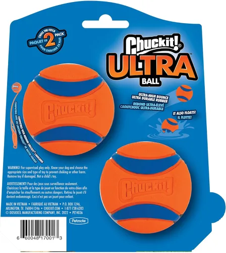 Vista 6 de Chuckit! Ultra Ball Juguete para Perros - Pelotas Saltarinas de Buscar Medianas para Perros de 20-60 libras - Hecho de Goma Duradera - Juguetes