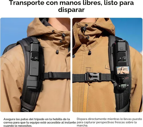 Vista 7 de ULANZI Trípode para cámara MA66 compatible con DJI OSMO Pocket 3/Pocket 4/4 Negro
