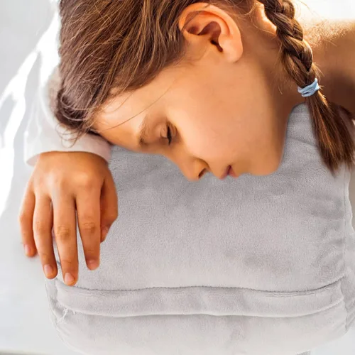 Vista 4 de Operitacx Almohada de espuma viscoelástica suave con forma de dona, almohada para dormir, almohada de viaje, accesorios para viajes