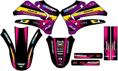 Vista 11 de TTR 125 SURGE 2000-2007 Kit de base gráfica Senge negro compatible con Yamaha