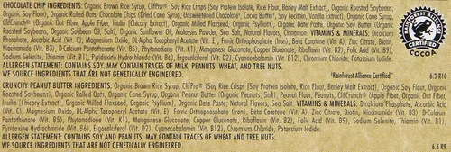 Vista 4 de Clif Bar Paquete variado, chispas de chocolate, mantequilla de maní crujiente, 2.4 oz. Barras nutricionales, 24