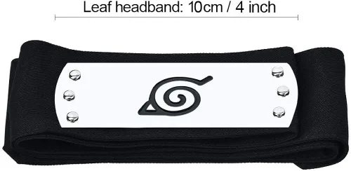 Vista 4 de Ninja Leaf Village Ninja Shinobi Cosplay Headband with 3PCS White Ninja Weapons Props Small Kunai Plastic for Anime Cosplay