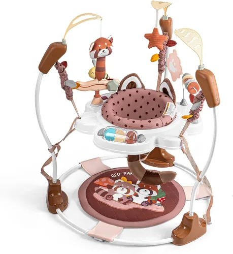 Vista 11 de Centro de Actividad para Bebé, Centro de Actividad con Saltador para Bebé con Música, Juguetes Interactivos, Asiento Giratório de 360°, 3 Alturas
