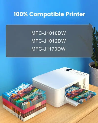 Vista 2 de Cartuchos de tinta compatibles de repuesto para impresoras de inyección de tinta Brother LC401 LC 401 para funcionar con impresoras de inyección
