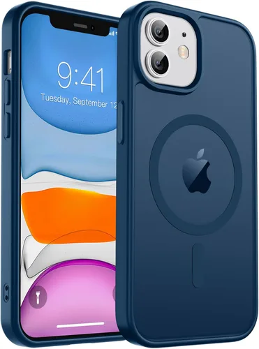 Vista 325 de zapica Funda magnética para iPhone Air, con protector de pantalla de vidrio templado, compatible con MagSafe, translúcida mate, a prueba de golpes