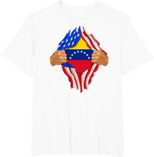 Vista 11 de Camiseta Venezuelan Blood Inside Me Regalo de la bandera de Venezuela, Blanco