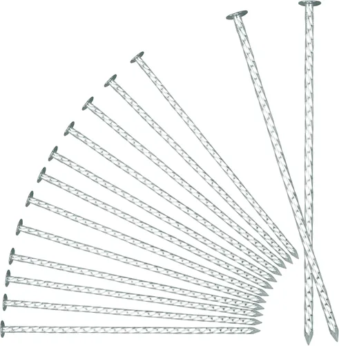 Vista 8 de Clavos Espirales para Paisajismo de Servicio Pesado de 8 pulgadas - Estacas de Jardín de Metal Galvanizado Sólido para Fijar Bordes de Adoquines
