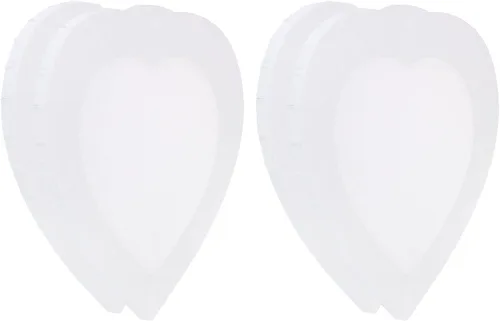 Vista 6 de PATIKIL Paquete de 4 paneles de madera con forma de corazón de 8 x 8 pulgadas, paneles de arte en blanco estirados para pintura acrílica, óleo