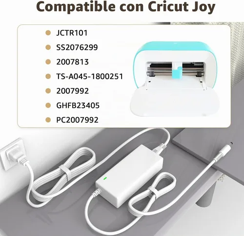 Vista 8 de Cable de alimentación compatible con el cargador Cricut Joy
