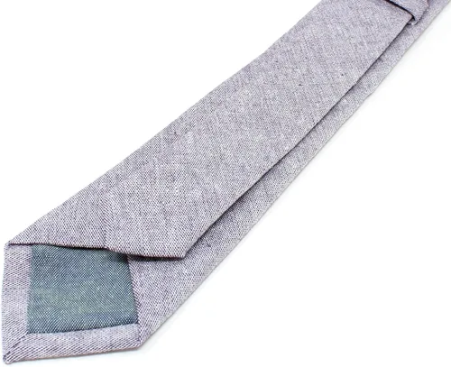 Vista 66 de Corbata delgada de algodón cambray para hombre, estilo desgastado texturizado - 2 1/2 pulgadas de ancho
