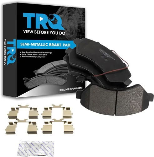 Vista 174 de TRQ Pastillas de freno delanteras semi metálicas compatibles con Ford Expedition 2018-2021 F-150 2018-2020 Lincoln Navigator 2018-2022