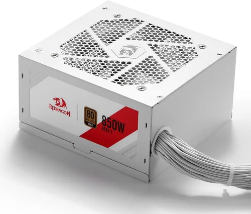 Vista 18 de Redragon PSU017 80+ Platinum 1000 vatios ATX 3.0 y PCIe 5.0 Fuente de alimentación para juegos totalmente modular, certificada 80 Plus, 100%