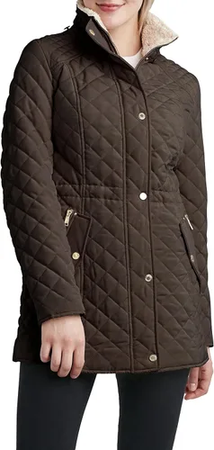 Vista 5 de Laundry by Shelli Segal Chaqueta de piel de oveja sintética acolchada 34 con capucha para mujer
